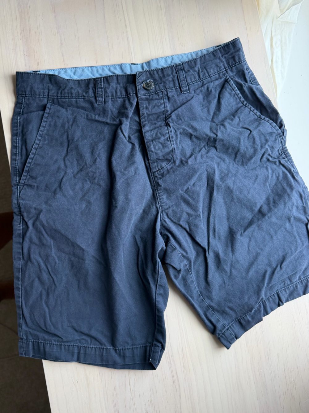 Men's Navy Blue Casual Cotton Shorts